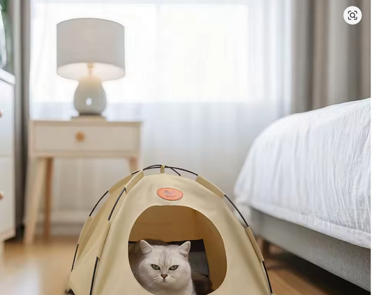 Autumn Winter Pet Nest Tent Removable and Washable Semienclosed Tent Cat Bed Puppy Bed Pet Warm Pads Pet Tent Foldable