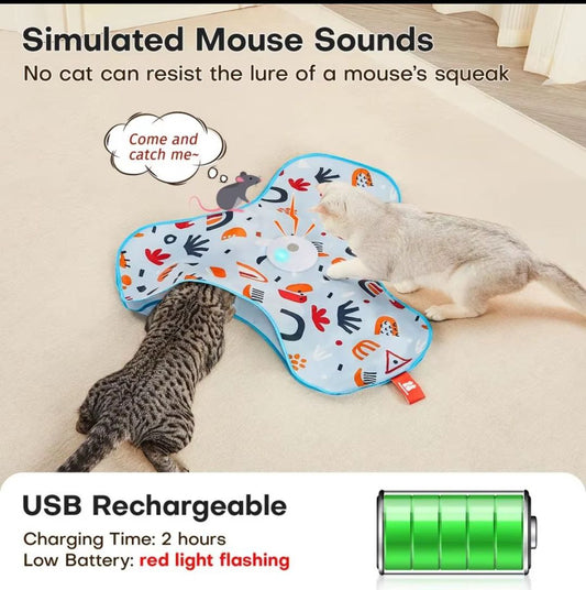 CatchMe™ – Interactive Motion Cat Toy with LED & Rechargeable USB