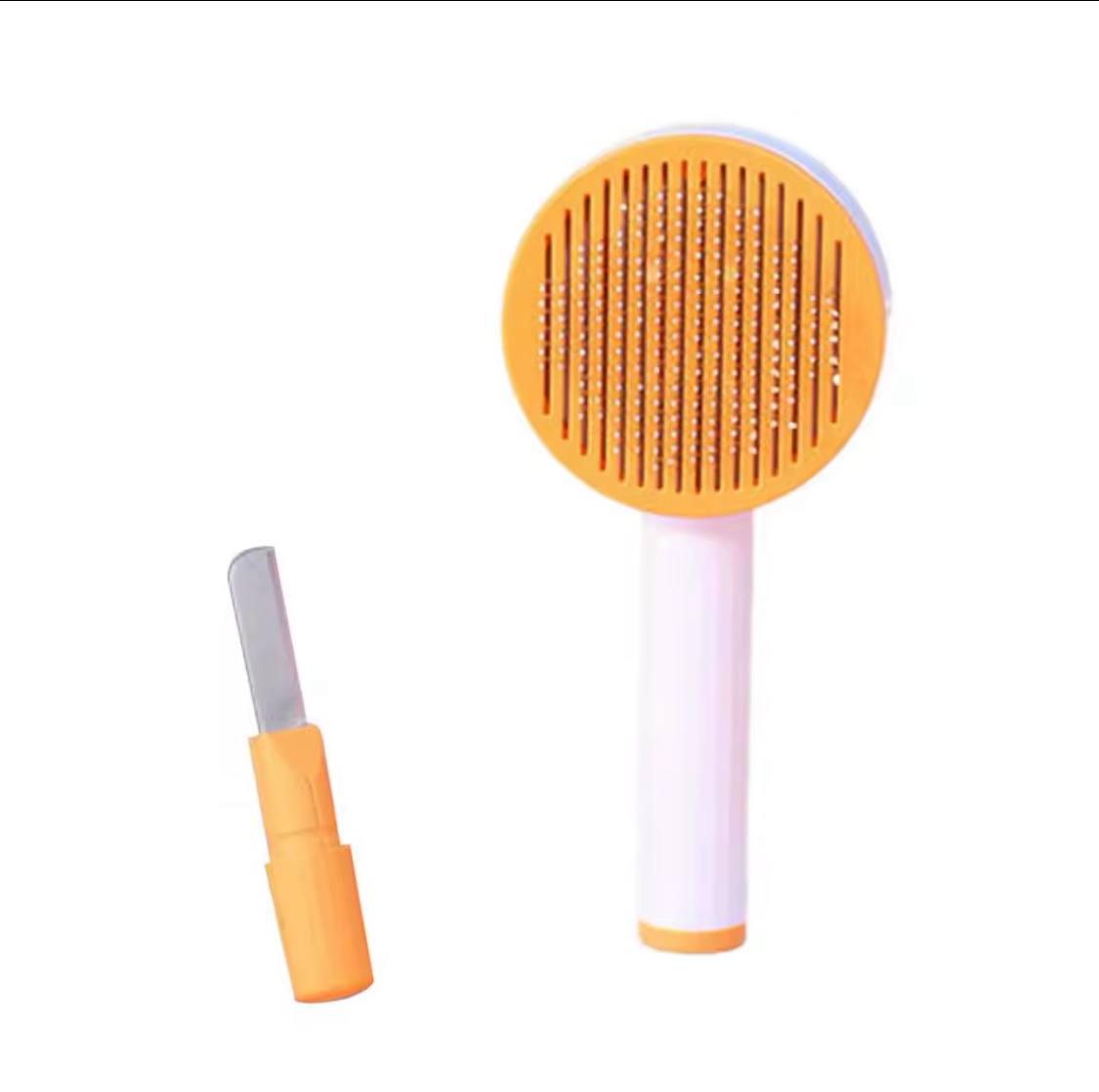2-in-1 Cat Grooming Brush & Pet Comb – Self-Cleaning Deshedding Tool