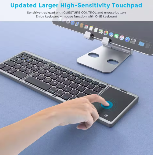 Foldable Bluetooth Keyboard with Touchpad