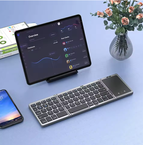 Foldable Bluetooth Keyboard with Touchpad