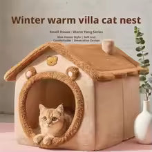 Foldable Washable Pet House – Cozy Indoor/Outdoor Bed for Cats & Small Dogs