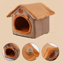 Foldable Washable Pet House – Cozy Indoor/Outdoor Bed for Cats & Small Dogs