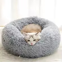 Cozy Plush Pet Bed – Warm, Washable & Detachable Cat & Dog Nest