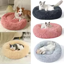 Cozy Plush Pet Bed – Warm, Washable & Detachable Cat & Dog Nest