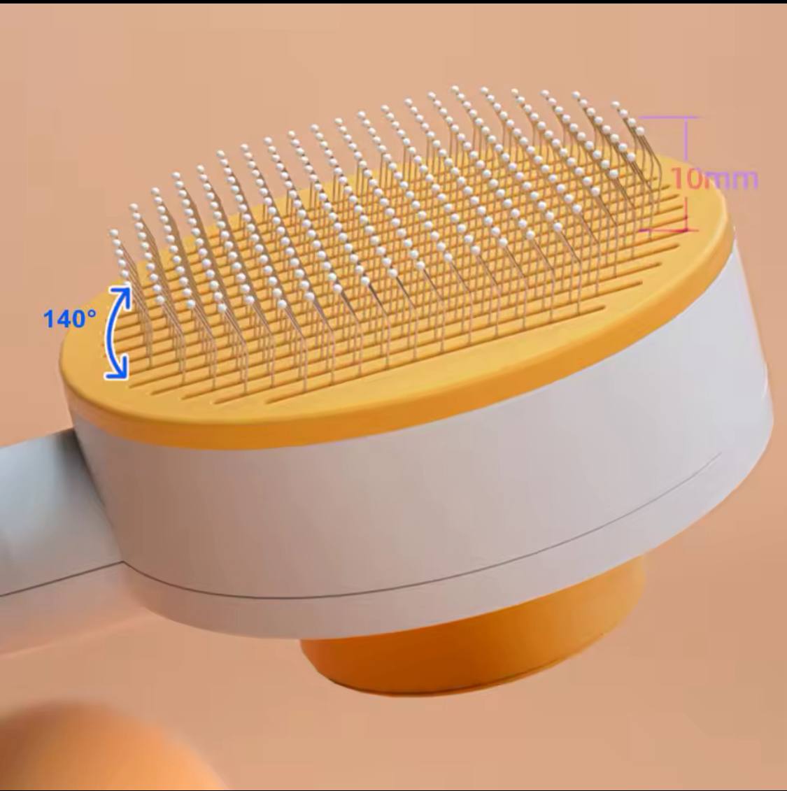 2-in-1 Cat Grooming Brush & Pet Comb – Self-Cleaning Deshedding Tool