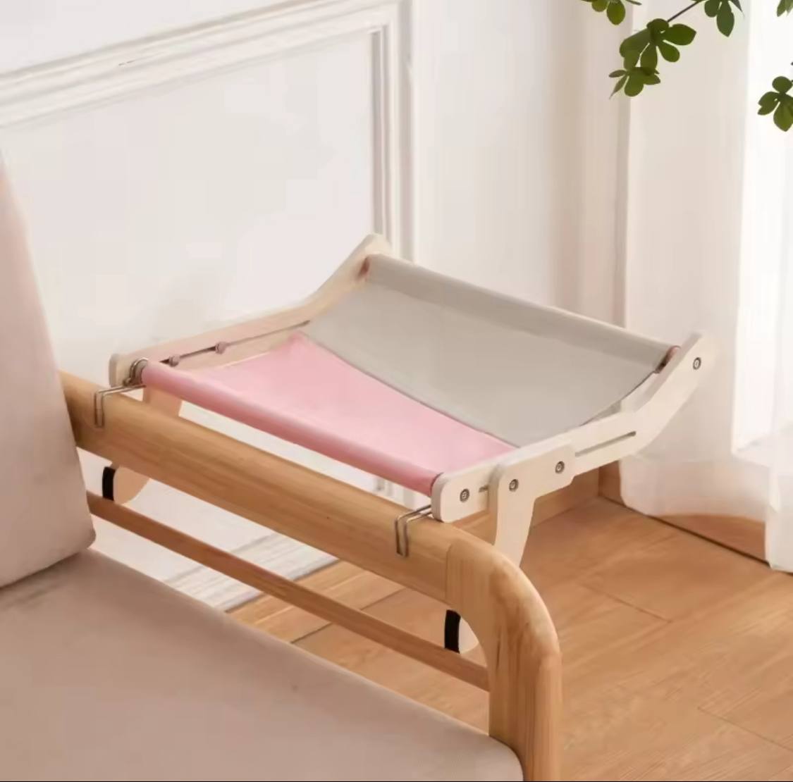 Sturdy Cat Window Wooden Assembly Hanging Bed Cotton Canvas Easy Washable Multi-Ply Plywood Hot Selling Hammock Nest Beds