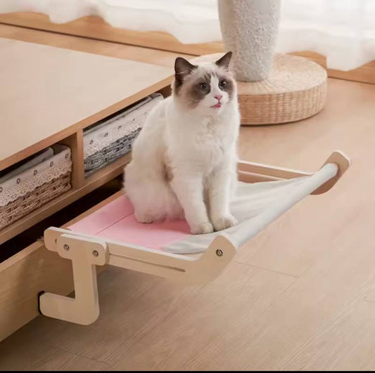 Sturdy Cat Window Wooden Assembly Hanging Bed Cotton Canvas Easy Washable Multi-Ply Plywood Hot Selling Hammock Nest Beds