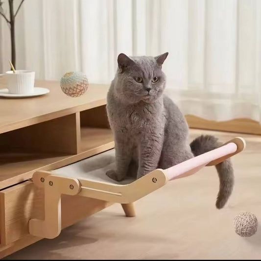 Sturdy Cat Window Wooden Assembly Hanging Bed Cotton Canvas Easy Washable Multi-Ply Plywood Hot Selling Hammock Nest Beds