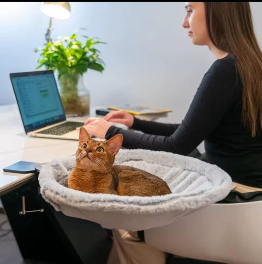 Best-Selling Cat Desk Hammock – Rotating Desktop Cat Bed Stand